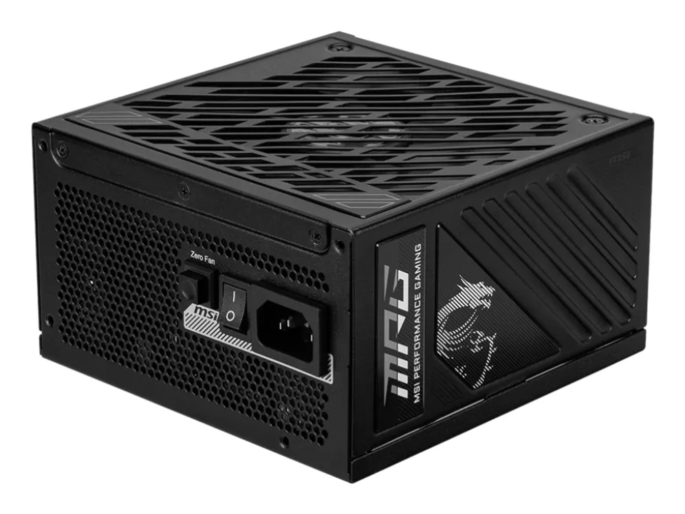 MSI MPG A850GS PCIE5 unidad de fuente de alimentación 850 W 24-pin ATX ATX Negro MSI MPG A850GS PCIE5 unidad de fuente de alimentación 850 W 24-pin ATX ATX Negro