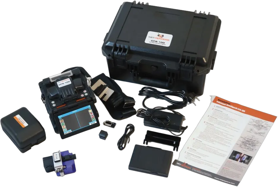 NetPeppers LWL Glasfaser Lichtbogen-Spleißgerät, Kernzentriert, CFS100+OTDR 1000+uvm., LWL-All-in-One Set, *Promo bis 30.09.2026*