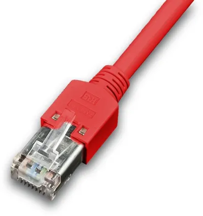 KAT5E HQ Patchkabel, DRAKA 100MHz, Hirose TM11, LSOH, rot