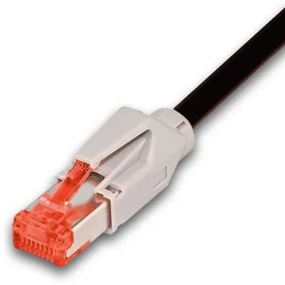 KAT6 HQ Patchkabel, DRAKA 500MHz, Hirose TM21, LSOH, schwarz