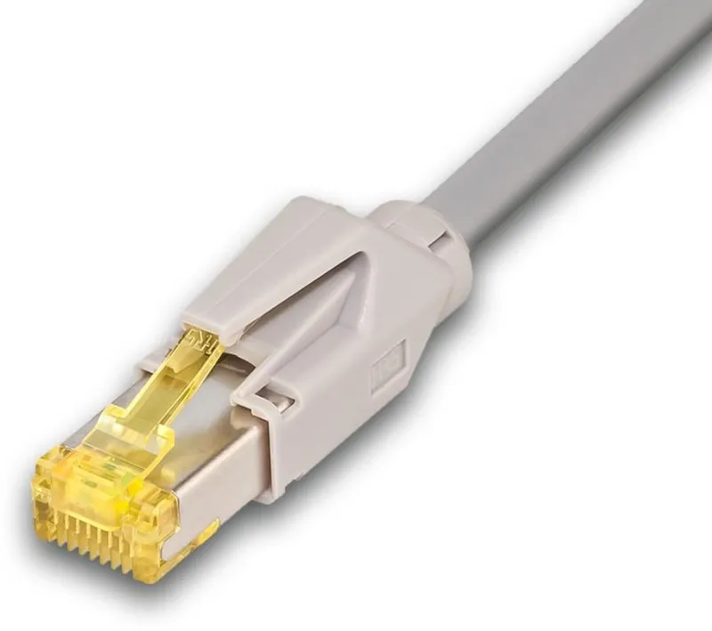 KAT6A HQ Patchkabel, DRAKA 500MHz, Hirose TM31, LSOH, grau
