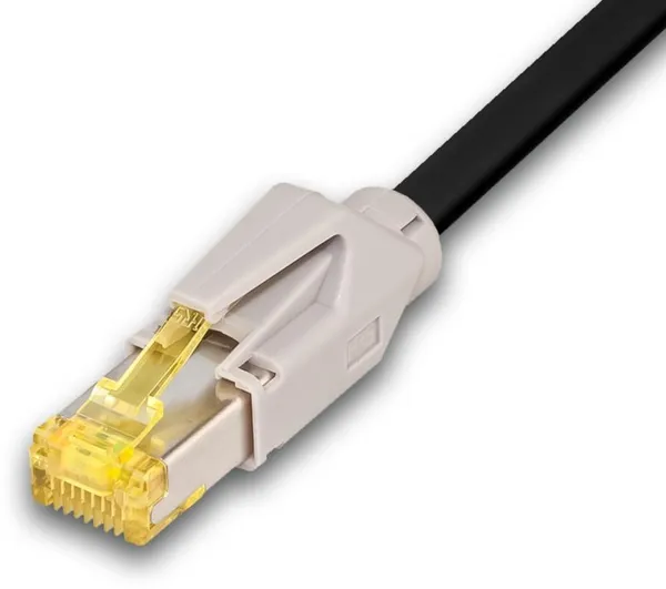 KAT6A HQ Patchkabel, DRAKA 500MHz, Hirose TM31, LSOH, black