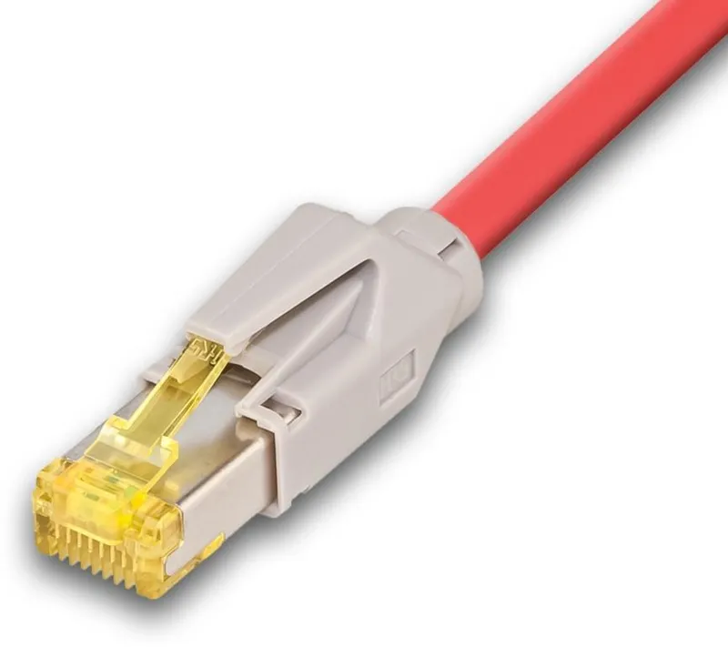 KAT6A HQ Patchkabel, DRAKA 500MHz, Hirose TM31, LSOH, rot