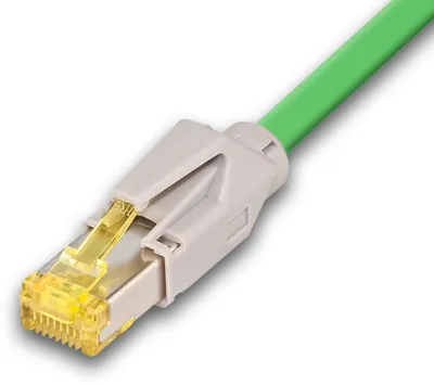 KAT6A HQ Patchkabel, DRAKA 500MHz, Hirose TM31, LSOH, grün