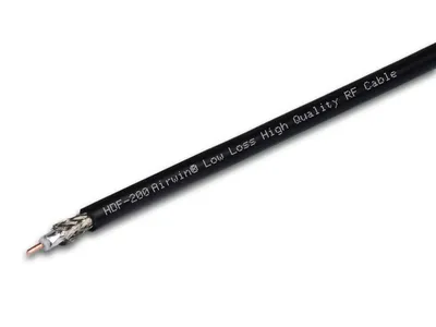 Low Loss HF Coaxcable; 52 db/100m for 2,4GHz
