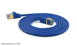 Wantec Patchkabel SSTP CAT7 Ste. CAT6a d=4mm    0,50m blau