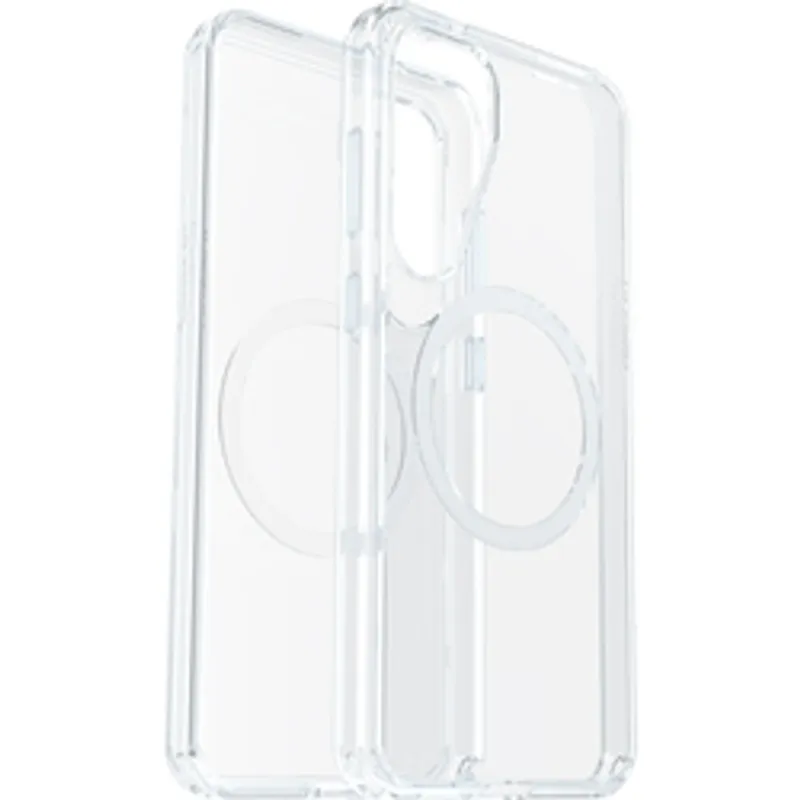 Прозрачный чехол OtterBox Symmetry Clear с магнитами для Samsung Galaxy S25+ с видом на заднюю панель и вырез камеры