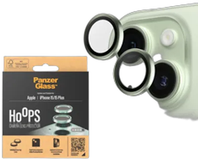 PanzerGlass Hoops Camera Protector iPhone 15, 15 Plus Green