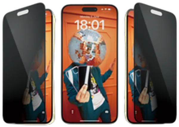 PanzerGlass Privacy iPhone 15 Plus, UWF w. EasyAligner **BULK