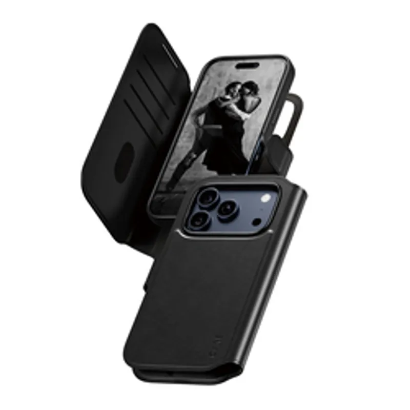 CARE Feature Case Tango 2in1 Wallet MagSafe iPhone 17 Pro, black 2-in-1 wallet case with detachable card holder and
