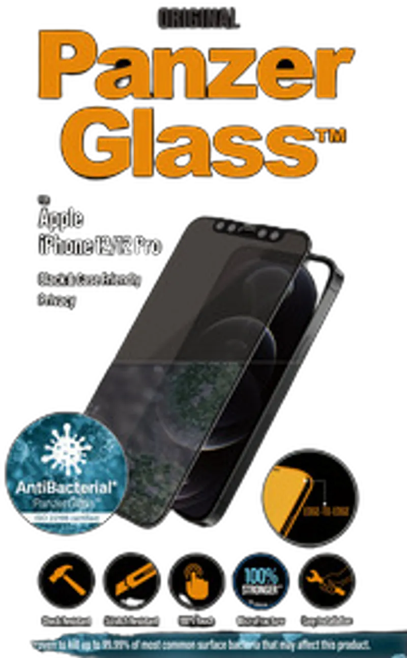 PanzerGlass E2E iPhone 12/12 Pro, CF, Privacy Antibakt.