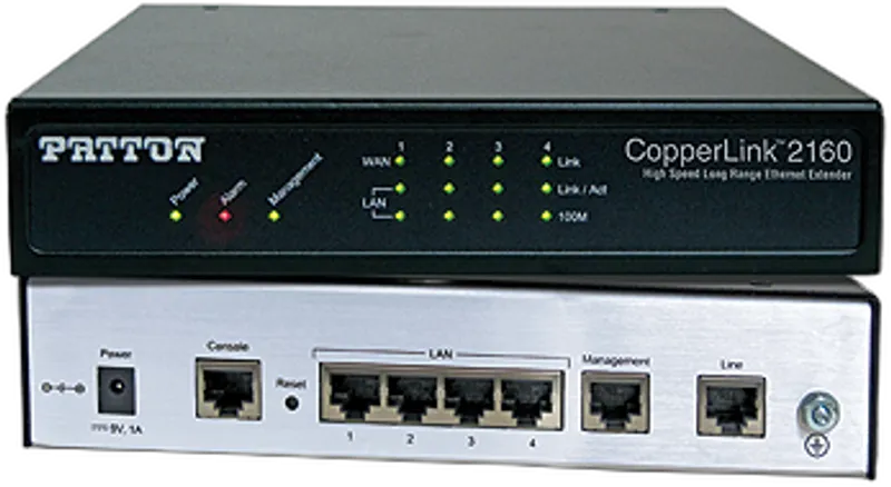 Patton CopperLink 2162 Multi Rate 45 Mbps 8-Wire Ethernet Extender Kit