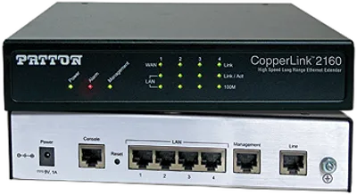Patton CopperLink 2162 Multi Rate 45 Mbps 8-Wire Ethernet Extender Kit