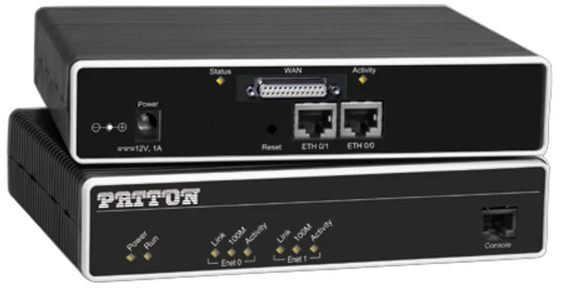 Patton 2821 IpLink VPN Router; Dual Ethernet Port & 1 X.21 Port; external UI power