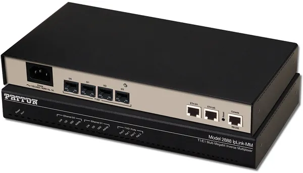 Patton 2888 Multi-Megabit Inverse Mux (2 port T1/E1); Universal AC Power