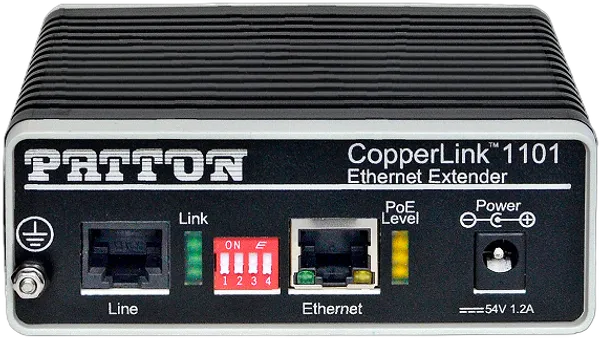 Patton CopperLink 1101 PoE Line Power Extender, BNC Line