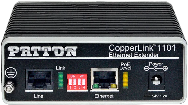 Patton CopperLink 1101 PoE Line Power Extender, BNC Line