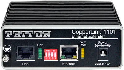 Patton CopperLink 1101 PoE Remote Extender, RJ45 Line, Line Powered