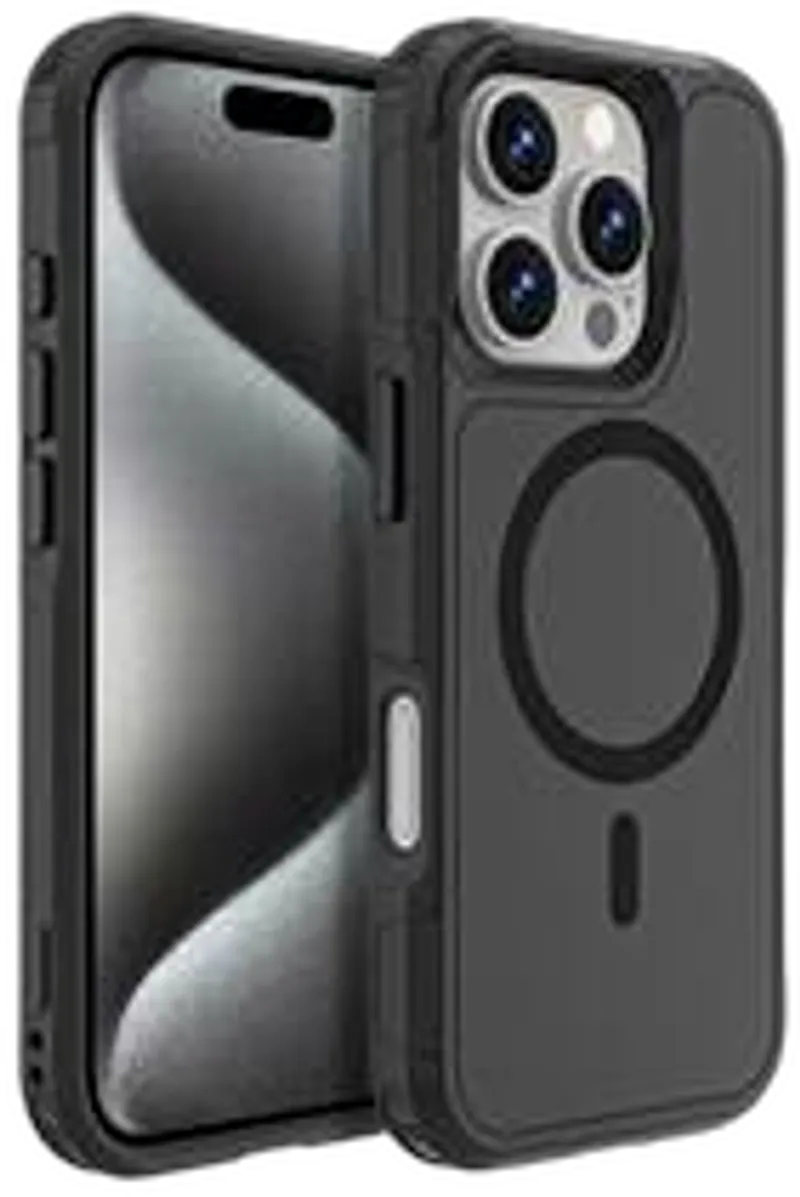 PEDEA Shockproof Case für Apple iPhone 16 Pro, schwarz BULK