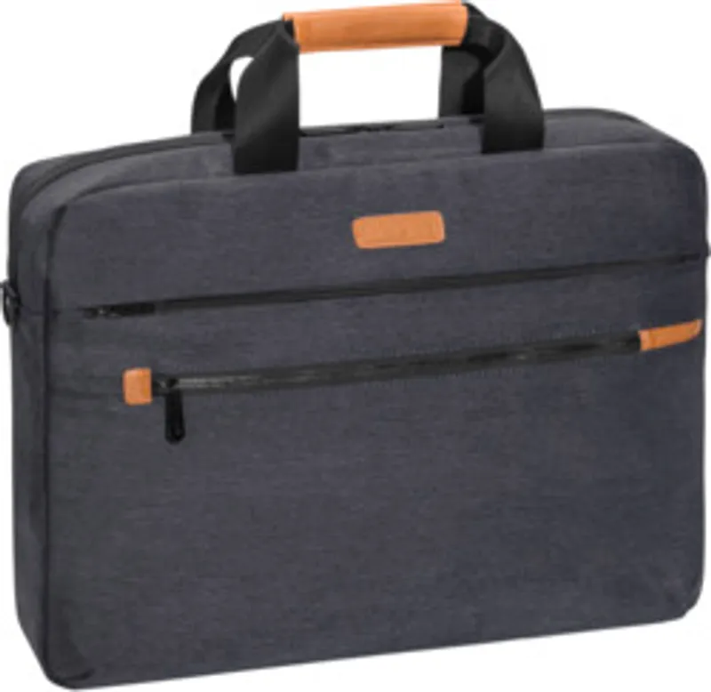Sacoche pour ordinateur portable PEDEA ELEGANCE Pro 17,3" gris anthracite en tissu avec poignée renforcée cuir, poche