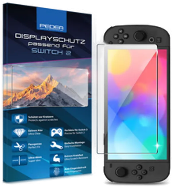 PEDEA Displayschutz für Nintendo Switch 2 2025 Schutzfolie 9H