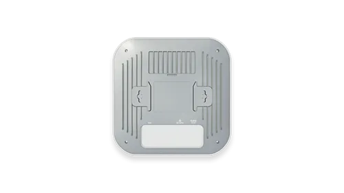 AP One AX, access point Wi-Fi bianco visto da dietro con griglie di ventilazione laterali, slot per staffa di montaggio e