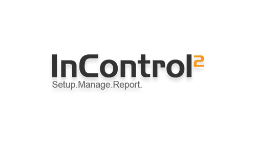 InControl 2 Abo (2-Jahre) Logo mit schwarzem Schriftzug und oranger 2 sowie Setup-Manage-Report-Tagline auf weißem InControl 2 Abo (2-Jahre) Logo mit schwarzem Schriftzug und oranger 2 sowie Setup-Manage-Report-Tagline auf weißem