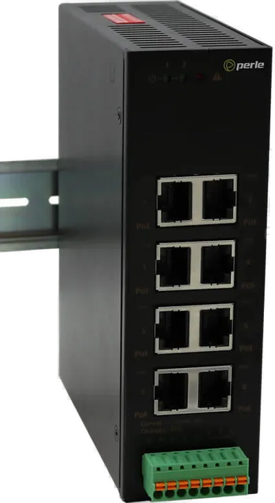Perle Industrial Switch IDS-108HP PoE Eth Switch