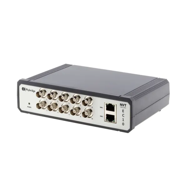 NVT Phybridge Switch CLEER PoE over Coax 10 Port Switch