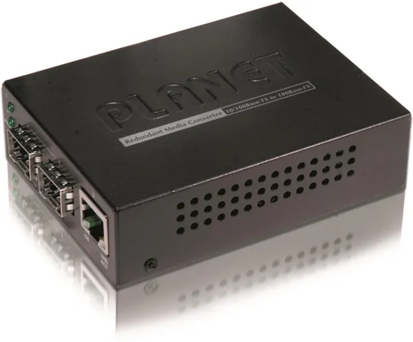 1-Port 10/100TX - 2-Port 100Base-FX(SFP) Switch/Redundant