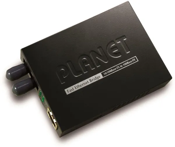 PLANET 10/100Base-TX to 100Base-FX (ST) Bridge Media
