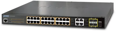 PLANET 24-Port 10/100/1000Mbps 802.3at PoE + 4-Port Gigabit