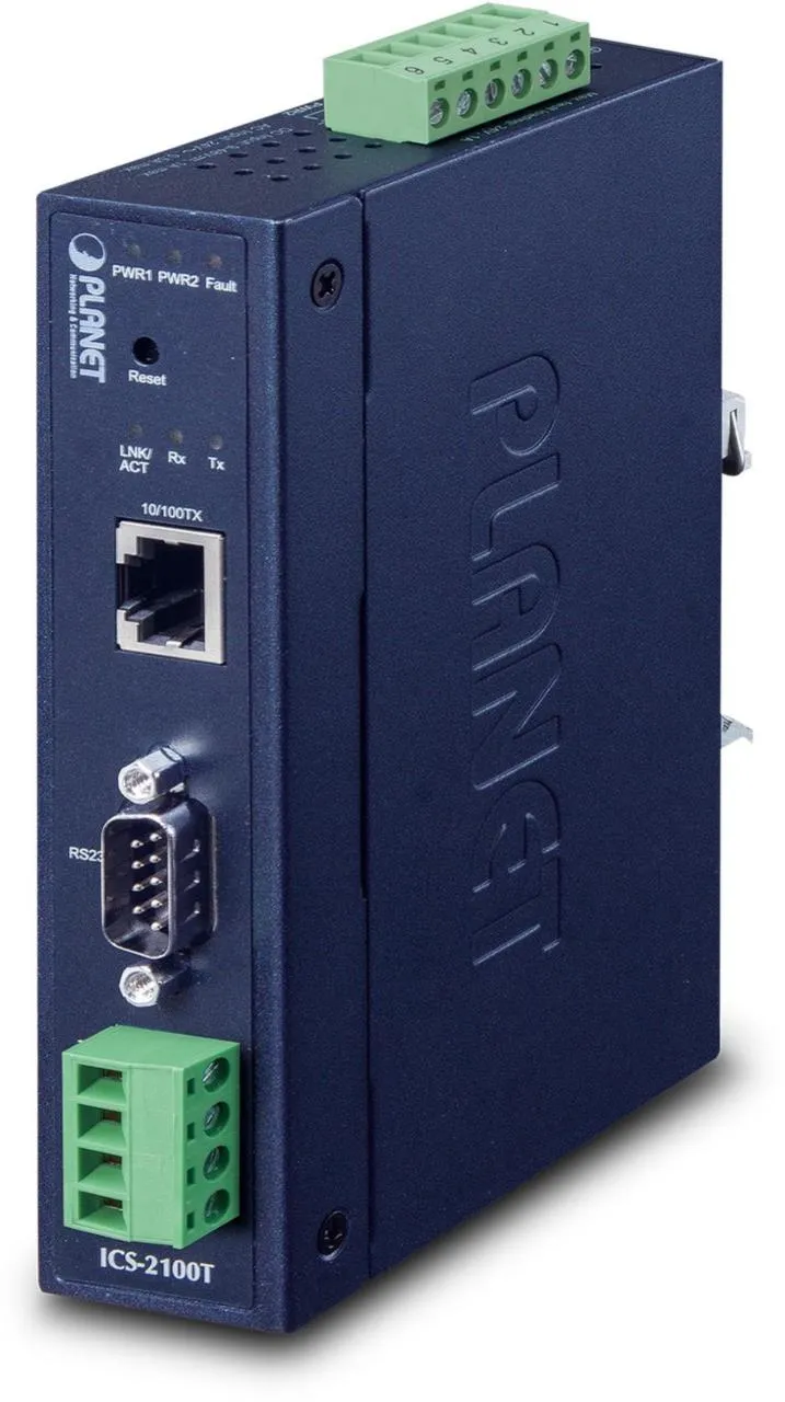 PLANET 1-Port RS232/RS422/RS485 Serial-to-Ethernet AC/DC
