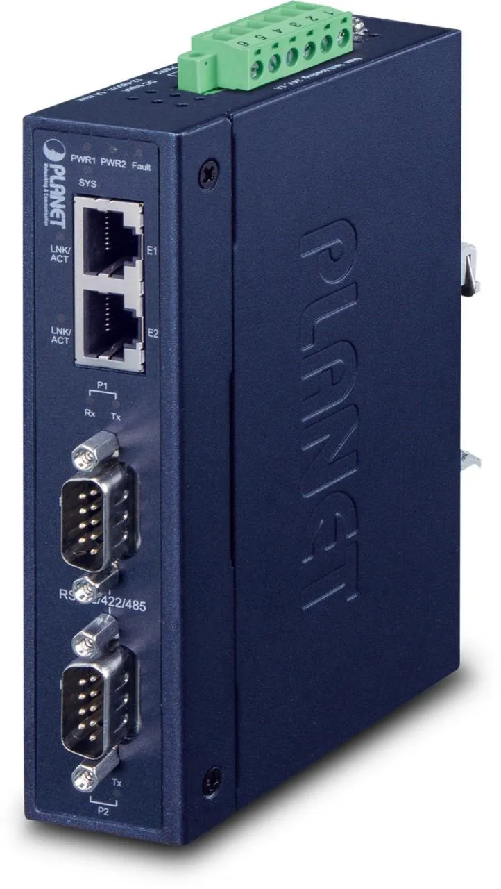 PLANET 2-Port RS232/RS422/RS485 Serial-Ethernet 2x10/100TX PLANET 2-Port RS232/RS422/RS485 Serial-Ethernet 2x10/100TX