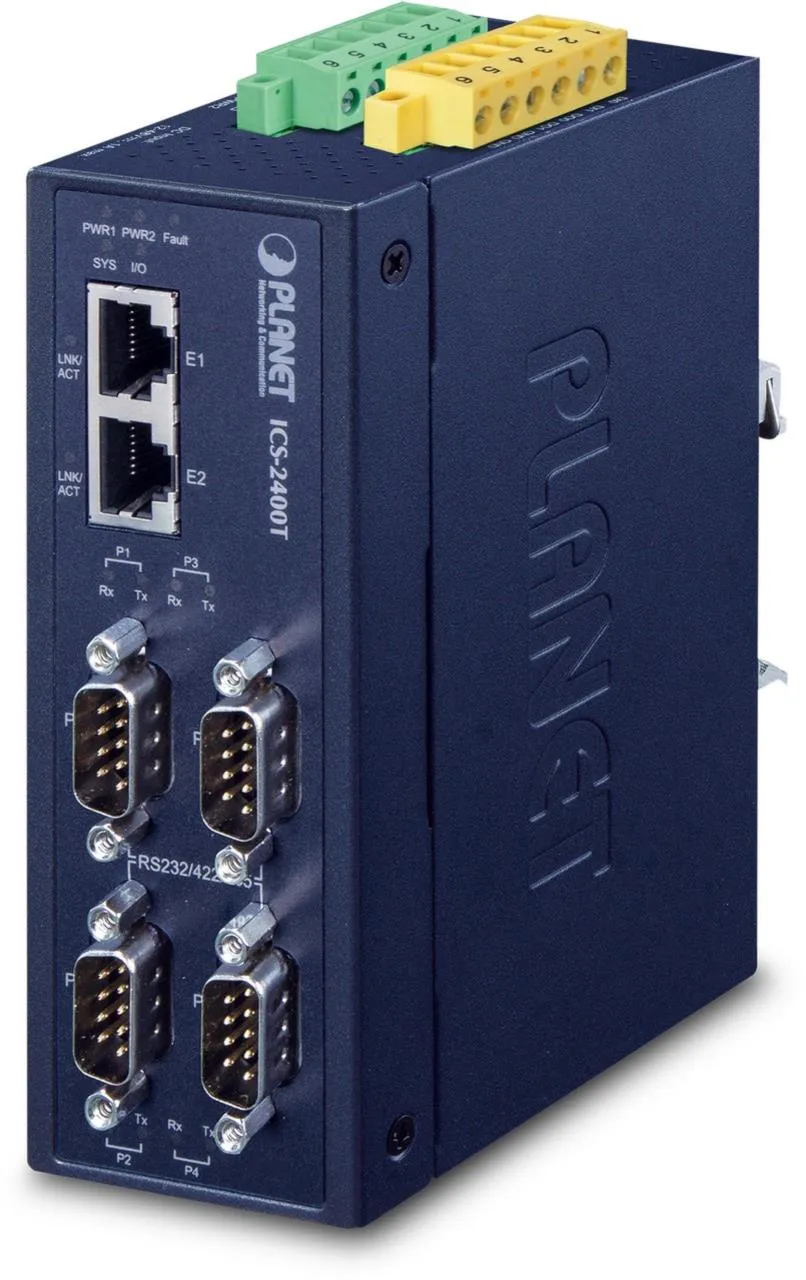 PLANET 4-Port RS232/RS422/RS485 Serial-Ethernet 2x10/100TX PLANET 4-Port RS232/RS422/RS485 Serial-Ethernet 2x10/100TX