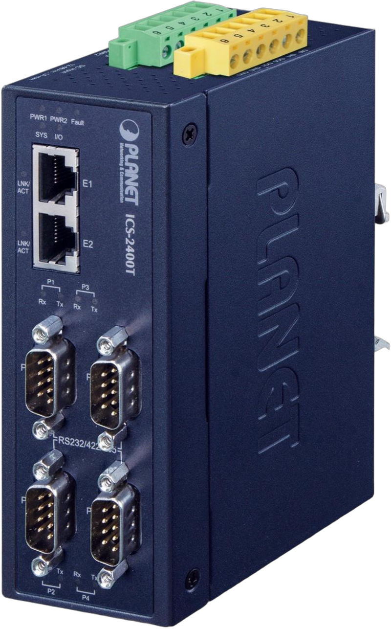 PLANET 4-Port RS232/RS422/RS485 Serial-Ethernet 2x10/100TX