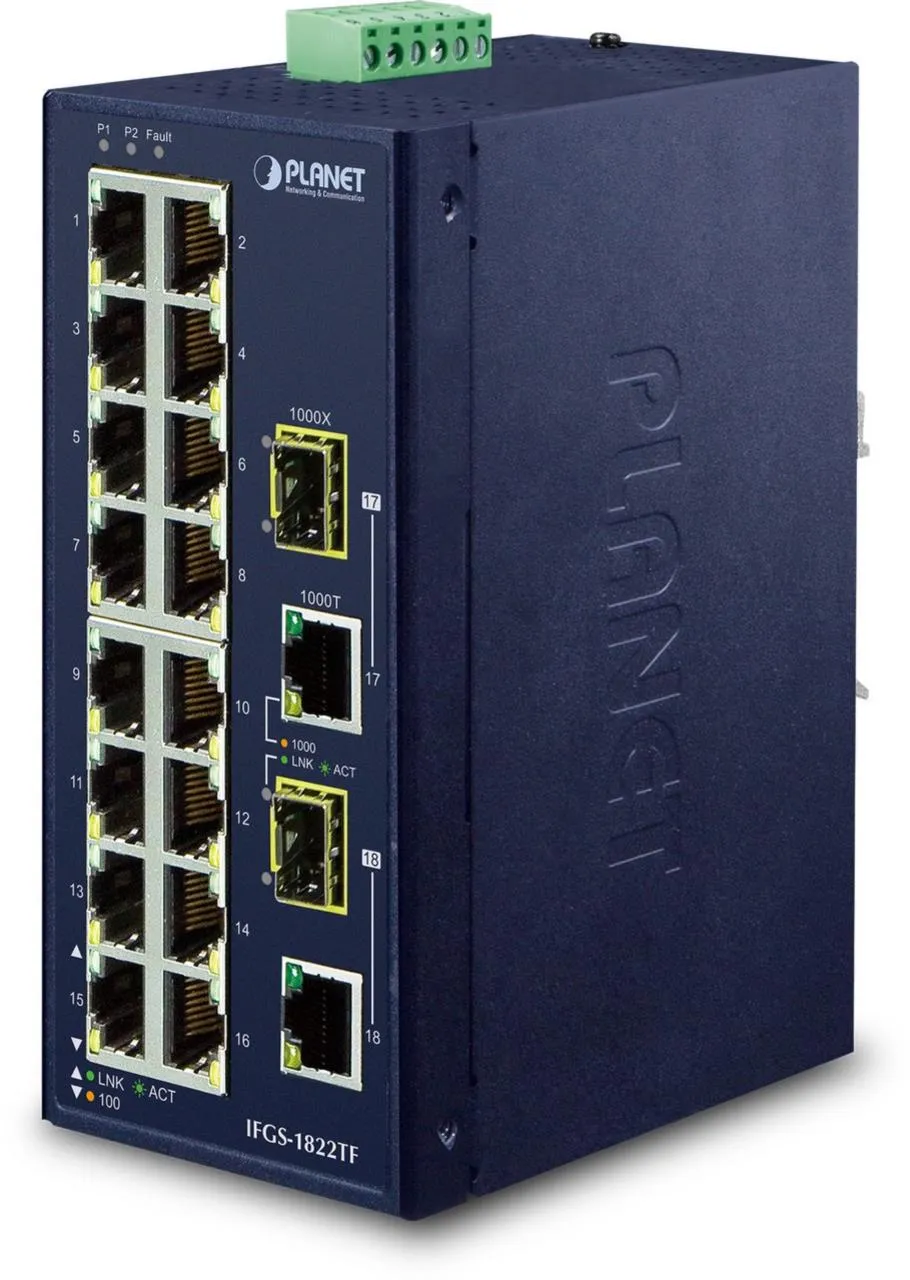 PLANET 16-Port 10/100TX + 2-Port Gbit TP/SFP Combo Switch PLANET 16-Port 10/100TX + 2-Port Gbit TP/SFP Combo Switch