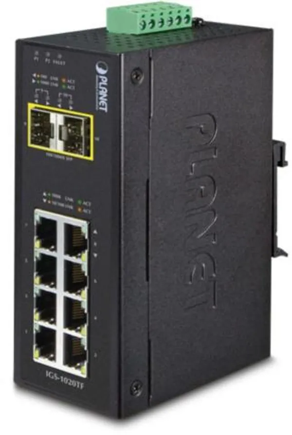 PLANET Industrial 8-Port 10/100/1000T + 2 1000X SFP