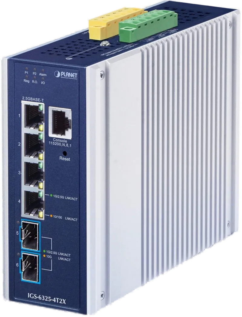 PLANET 4-Port 2.5GBASE-T + 2-Port 10GBASE-X SFP+ ERPS RING