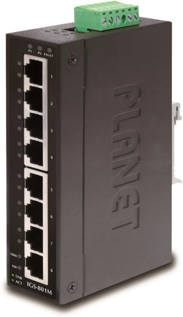 PLANET 8-Port 10/100/1000Mbps Managed Industrial Ethernet