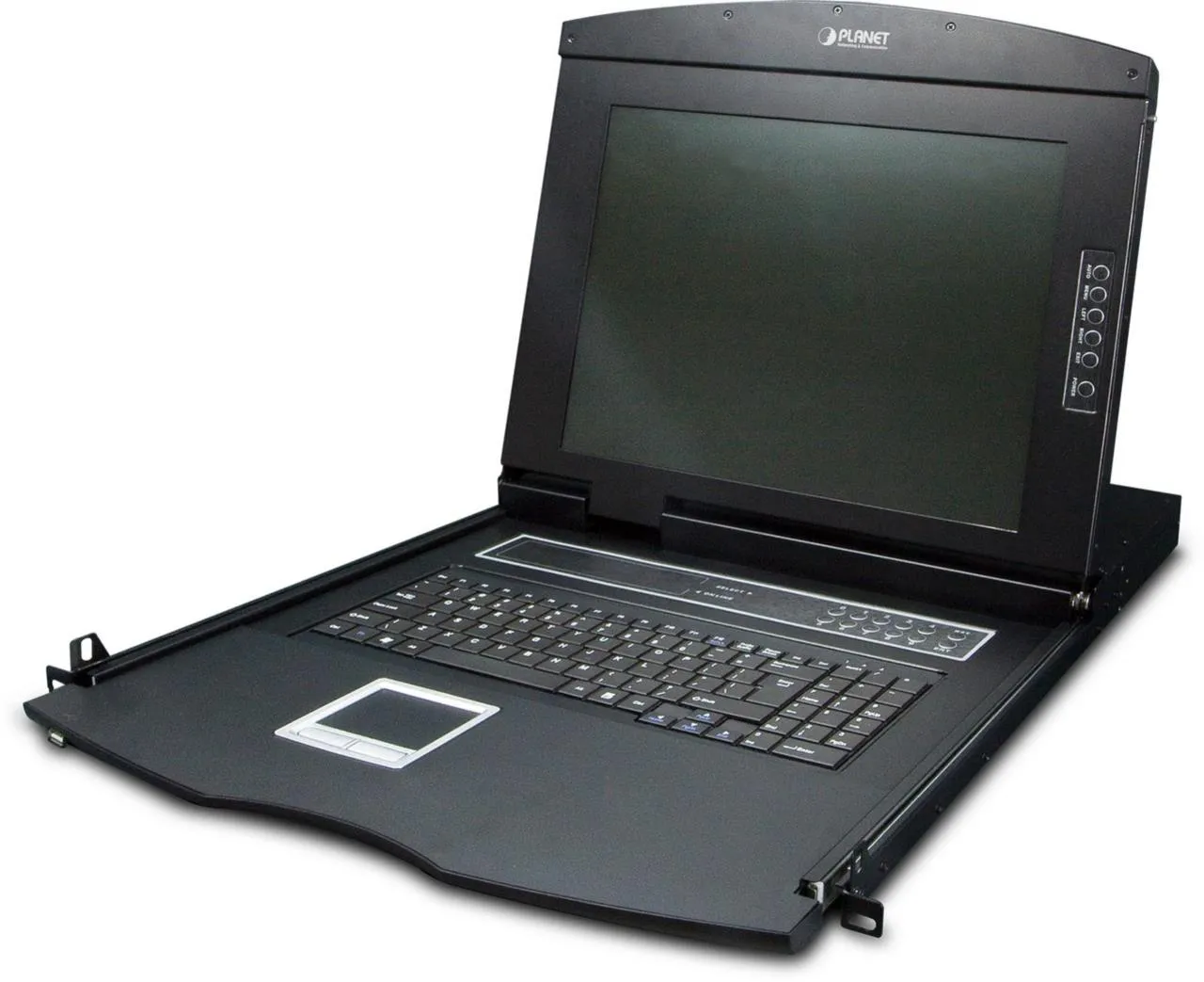 Planet IKVM-210-16M 17" 16-Port Combo VGA LCD IP KVM Switch: 1280x1024 video quality, Up to 256 computers, On Screen Display (OSD), Quick View Setting (QVS), Ho