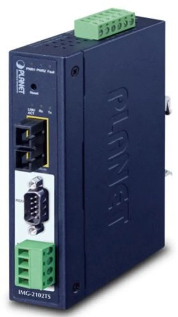 Planet IMG-2102TS Industrial 1-Port DIN-Rail Blue Networking Device