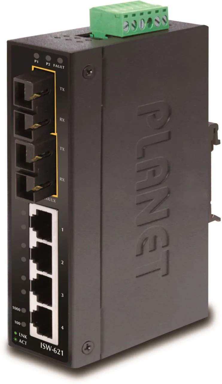 PLANET 4+2 100FX Port Single mode Industrial Ethernet