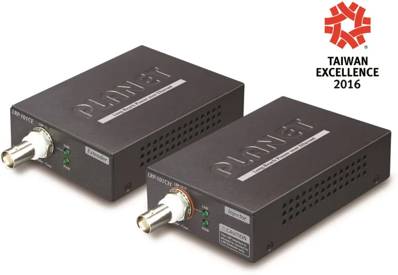 PLANET 1-Port Long Reach PoE over coax Extender Kit