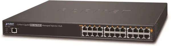 PLANET 12-Port Gigabit IEEE 802.3af Injector Hub (220 Watt)