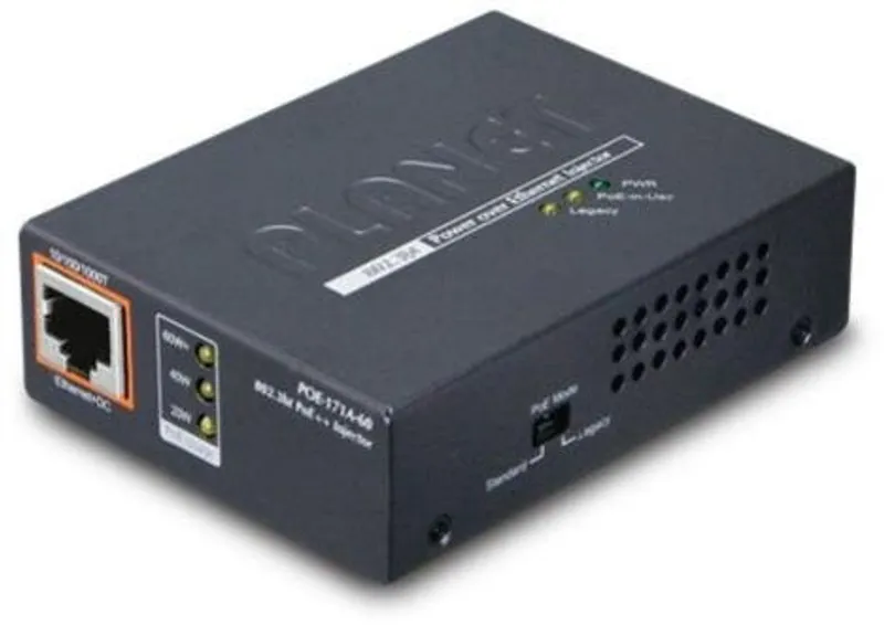 Single-Port 10/100/1000Mbps 802.3af/at/bt PoE Injector, 60 Watt