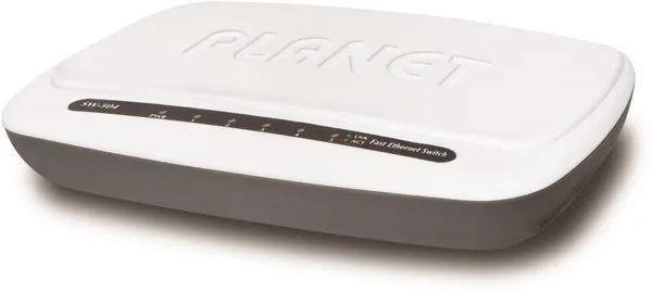 Planet SW-504 5-Port 10/100Base-TX Ethernet Switch, Plastic