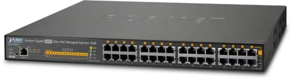 PLANET 16-Port 60W Managed Gigabit Ultra PoE Injector Hub