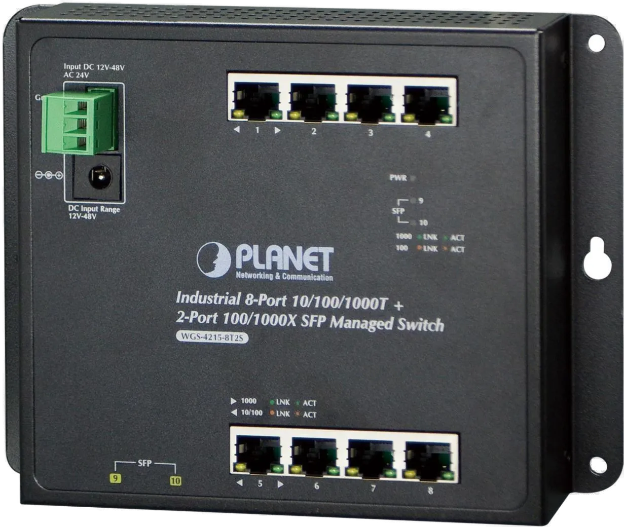 PLANET Industrial 8-Port 10/100/1000T + 2-Port 100/1000X PLANET Industrial 8-Port 10/100/1000T + 2-Port 100/1000X