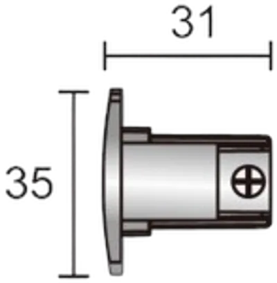 Powergear 3PH ENDKAPPE, Schwarz (4PCS)